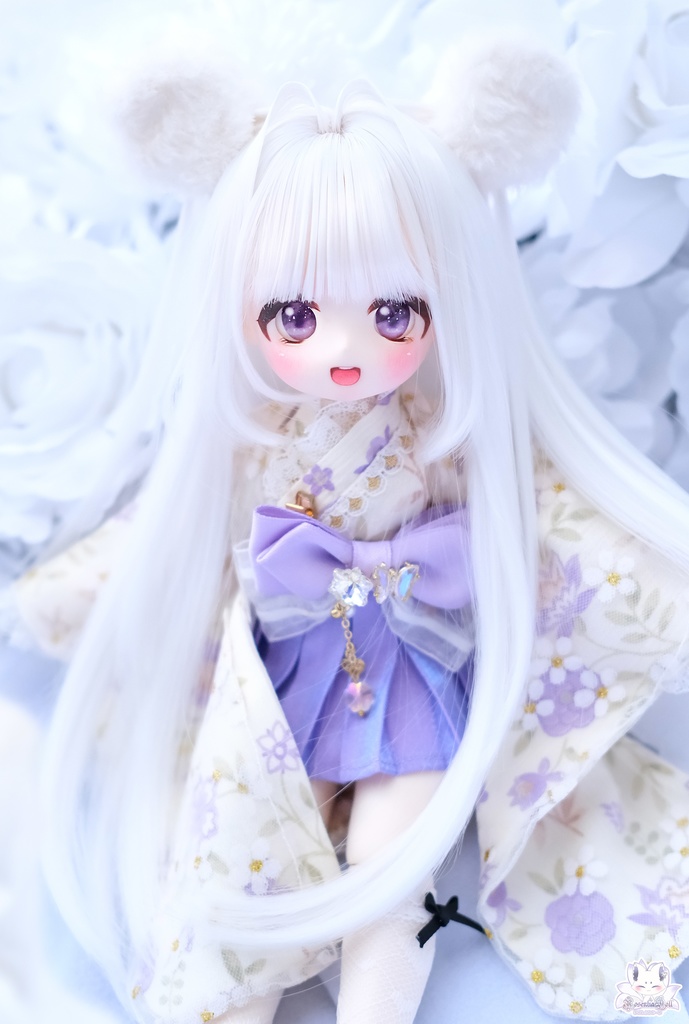 【7~8インチ】ドールウィッグ「けもみみストレート」インテークスタイル