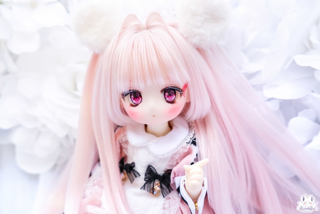 【7~8インチ】ドールウィッグ「けもみみストレート」インテークスタイル