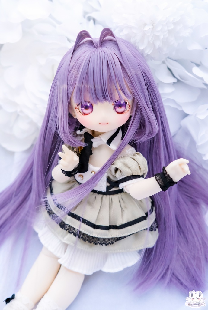 【7~8インチ】ドールウィッグ「けもみみストレート」インテークスタイル