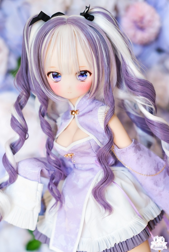 【8~9インチ】ドールウィッグ 「ひめぐるツインテール」