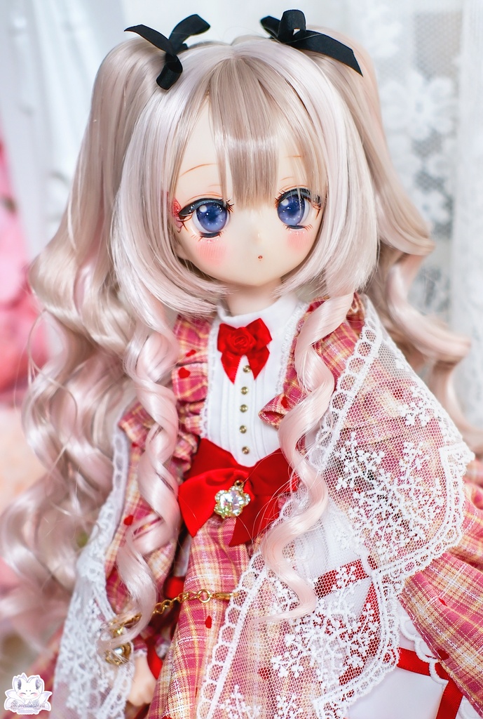 【8~9インチ】ドールウィッグ 「ひめぐるツインテール」