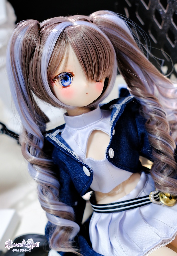 【8~9インチ】ドールウィッグ 「ひめぐるツインテール」