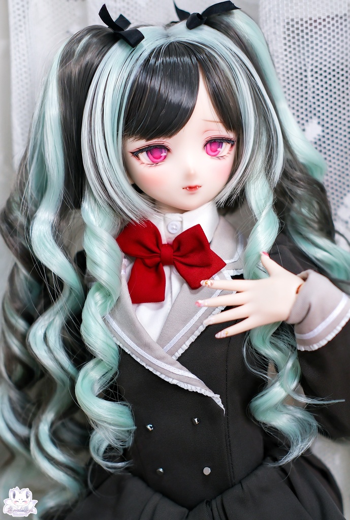 【8~9インチ】ドールウィッグ 「ひめぐるツインテール」