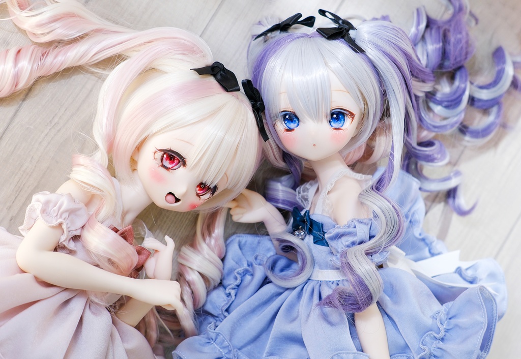 【8~9インチ】ドールウィッグ 「ひめぐるツインテール」