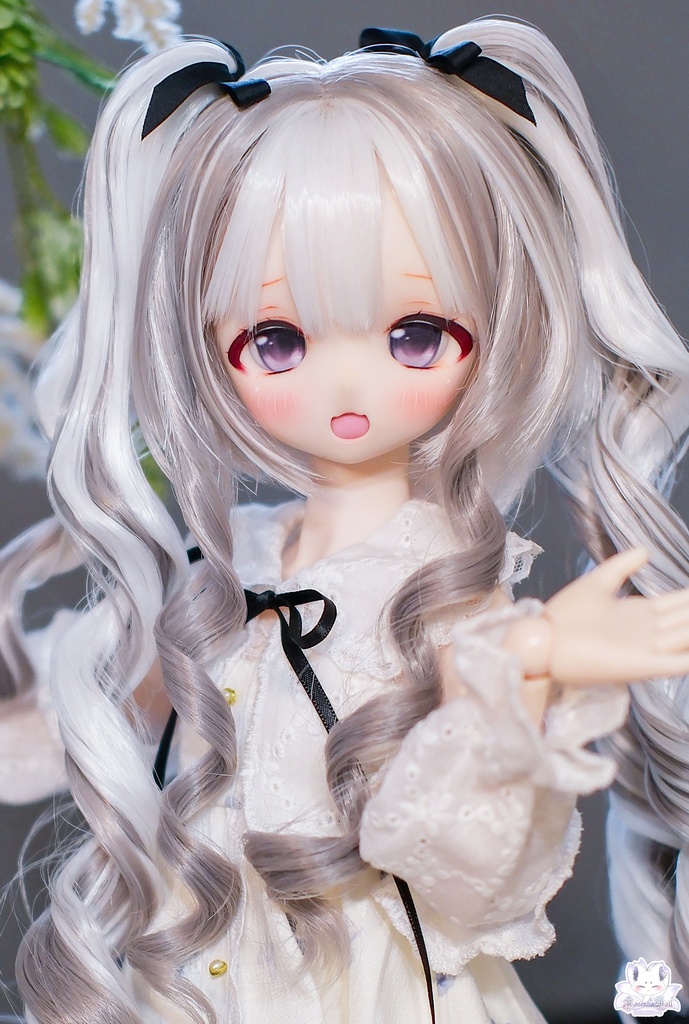 【8~9インチ】ドールウィッグ 「ひめぐるツインテール」