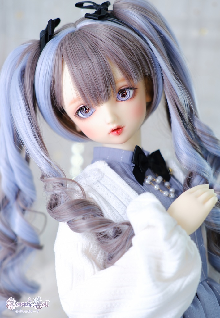 【8~9インチ】ドールウィッグ 「ひめぐるツインテール」