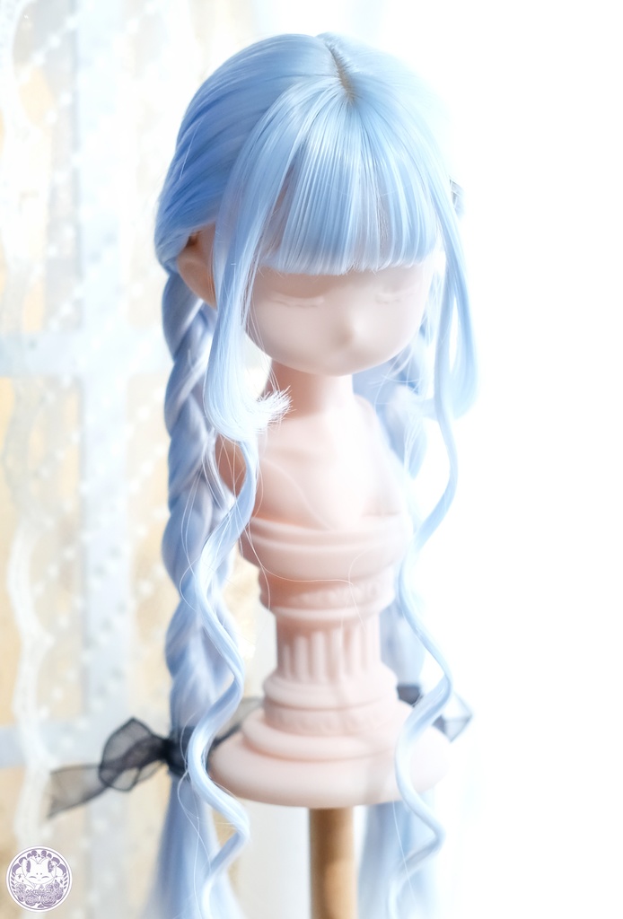 【8~9インチ】 ドールウィッグ 「あみあみツインリボン」