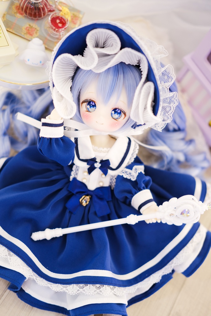 【7~8インチ】 ドールウィッグ 「ひめぐるツインテール」