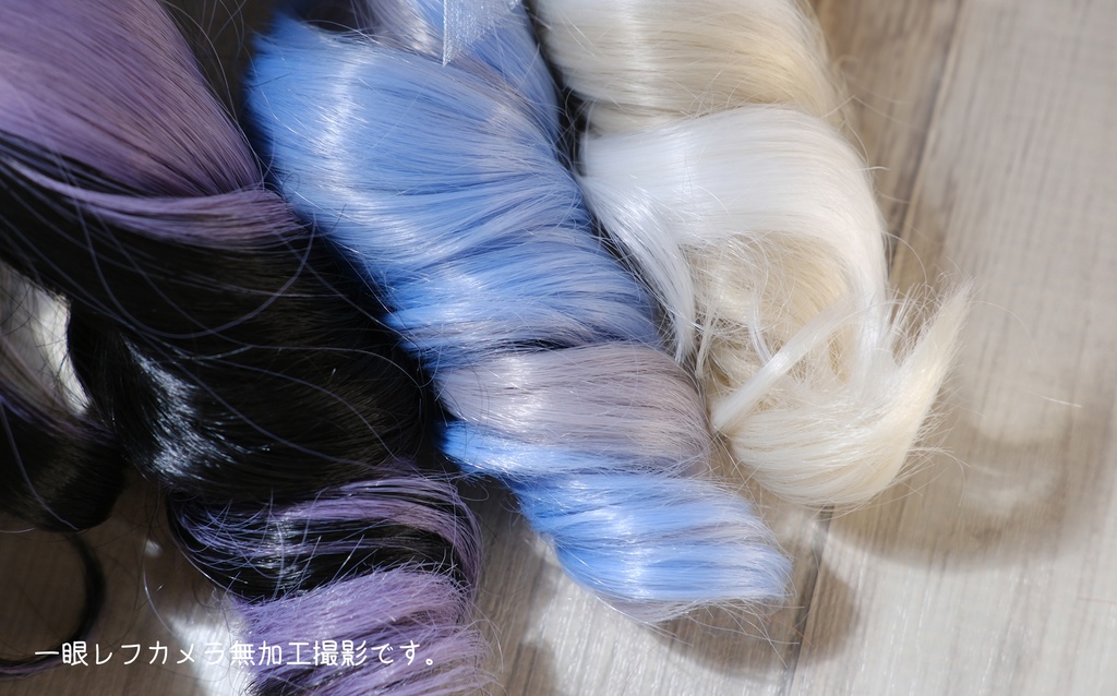 【8~9インチ】ドールウィッグ 「ぐるぐるツインリボン」