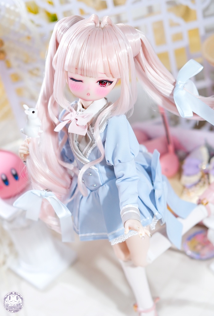 【8~9インチ】 ドールウィッグ「プリンセスツインテール」