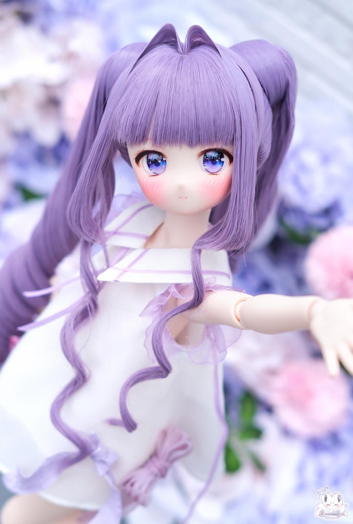 【8~9インチ】 ドールウィッグ「プリンセスツインテール」