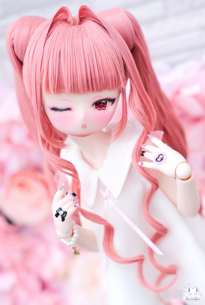 【8~9インチ】 ドールウィッグ「プリンセスツインテール」