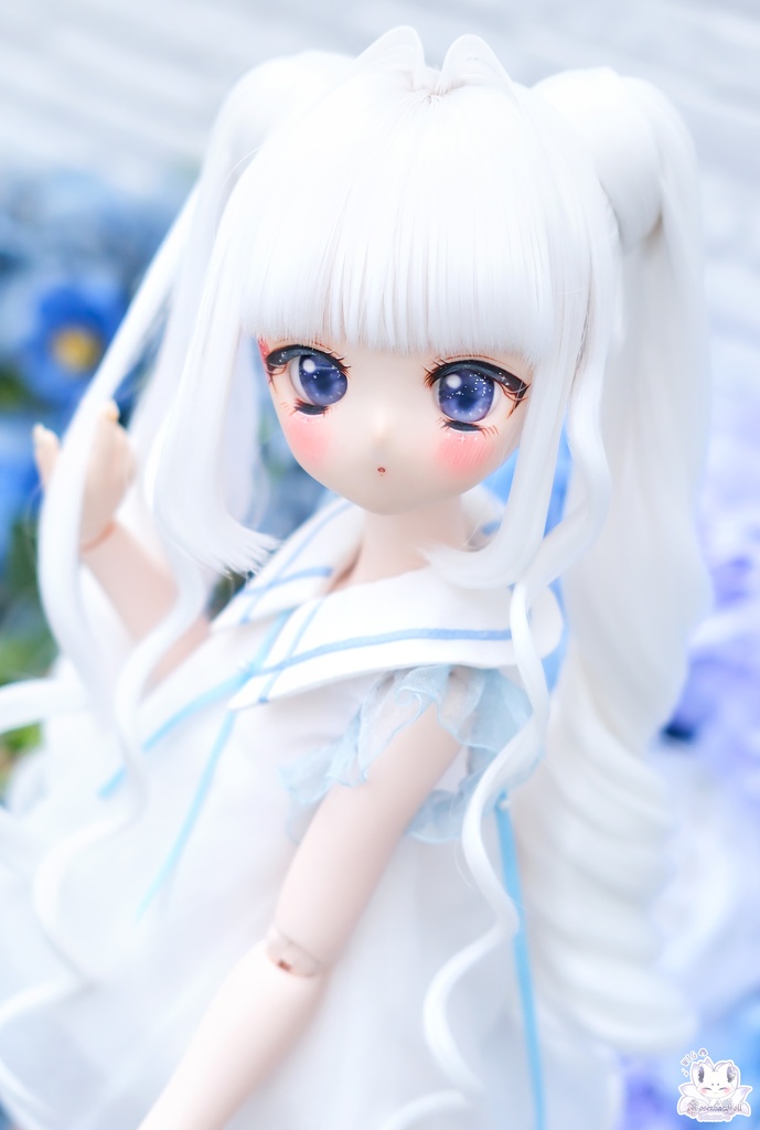 【8~9インチ】 ドールウィッグ「プリンセスツインテール」