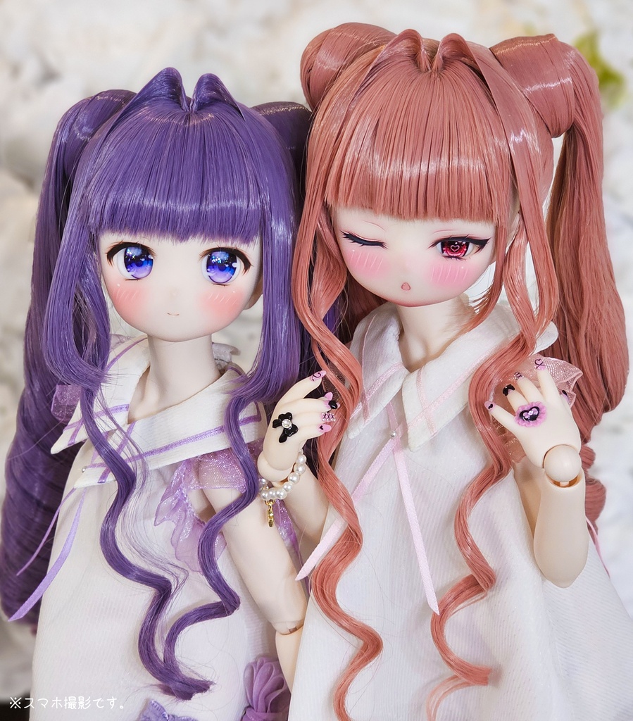 【8~9インチ】 ドールウィッグ「プリンセスツインテール」