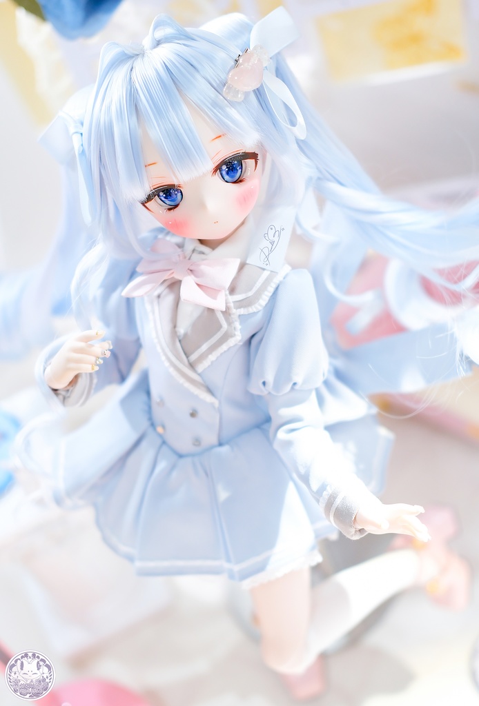 【8~9インチ】 ドールウィッグ「プリンセスツインテール」