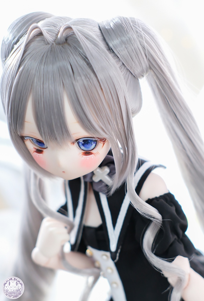 【8~9インチ】 ドールウィッグ「プリンセスツインテール」