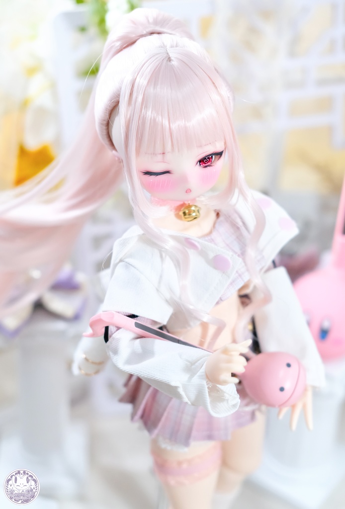 【7~8インチ】ドールウィッグ「くるりんロングポニー」