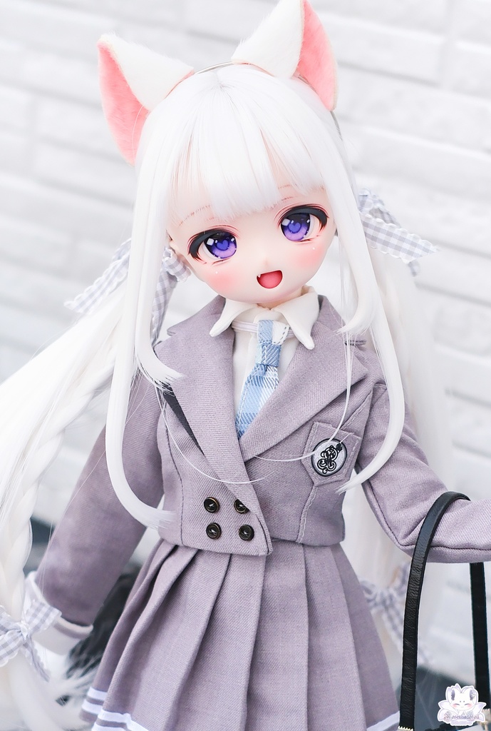 【8~9インチ】ドールウィッグ「スクールツインカール」