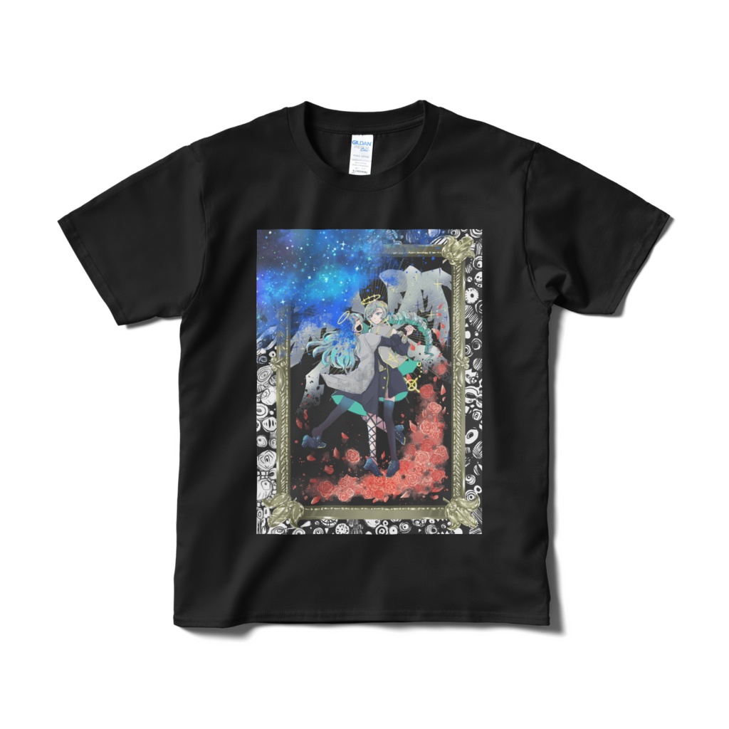 【Vtuber】ルシフェルプリントTシャツ【Illustrated byあめりおじさん】