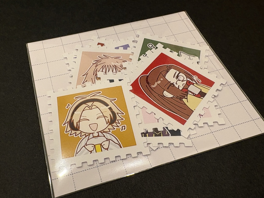 【同人】さぼしき切手風シール