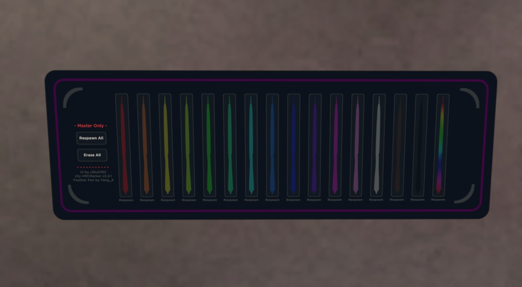 z3y VRCMarker Feather pens Edition - zSkull162 - BOOTH