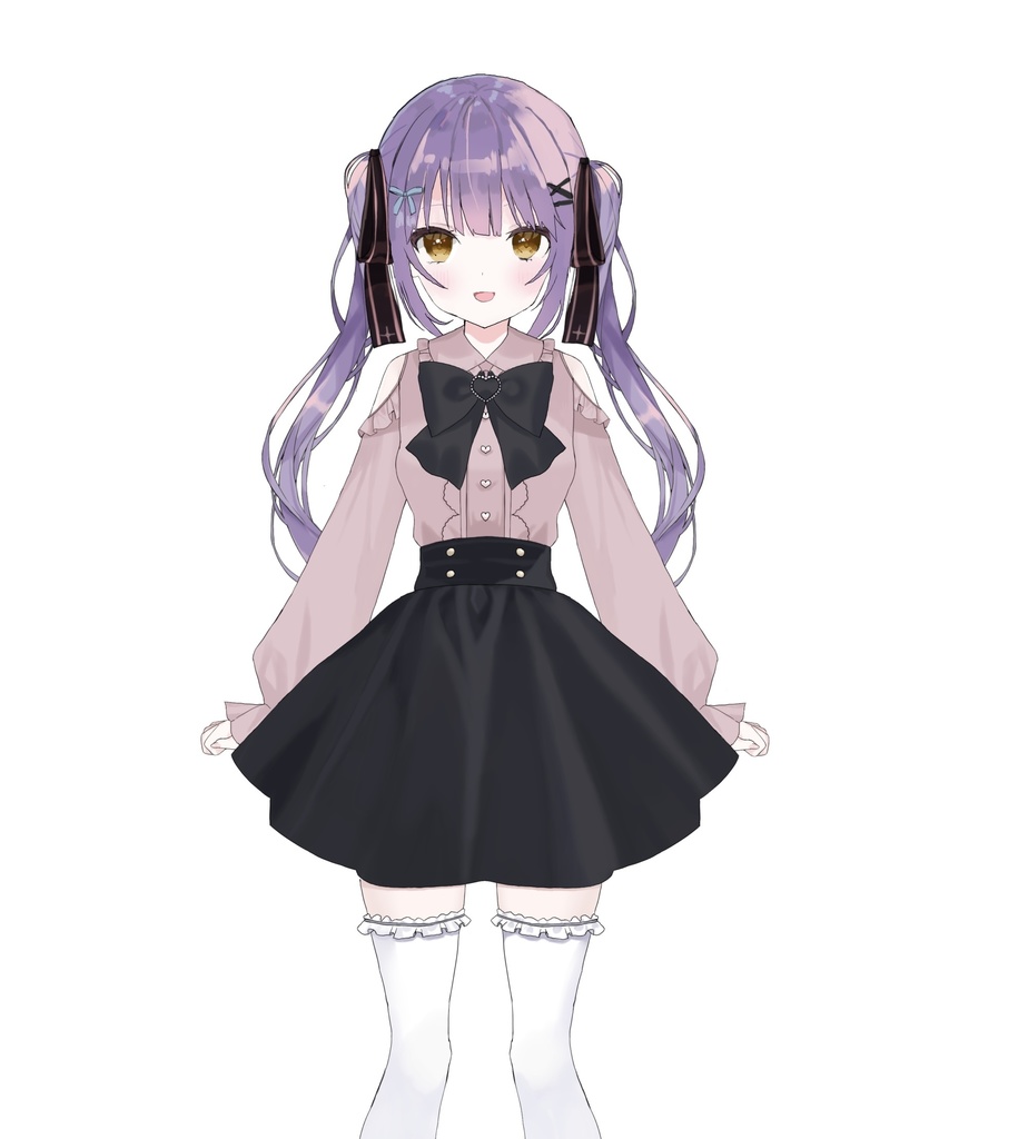 レイヤー分け立ち絵イラスト髪形服装差分あり