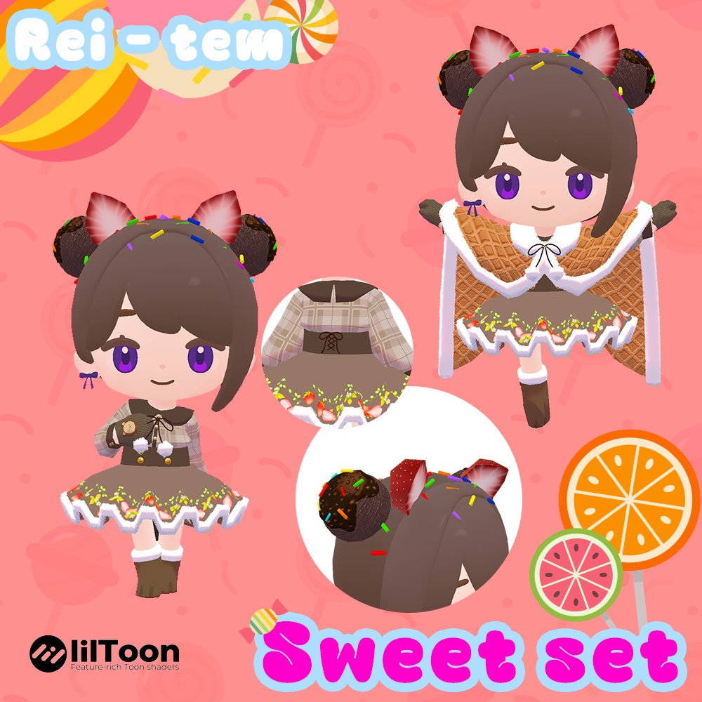 【VRC PB対応】ちまこぞく Sweets set