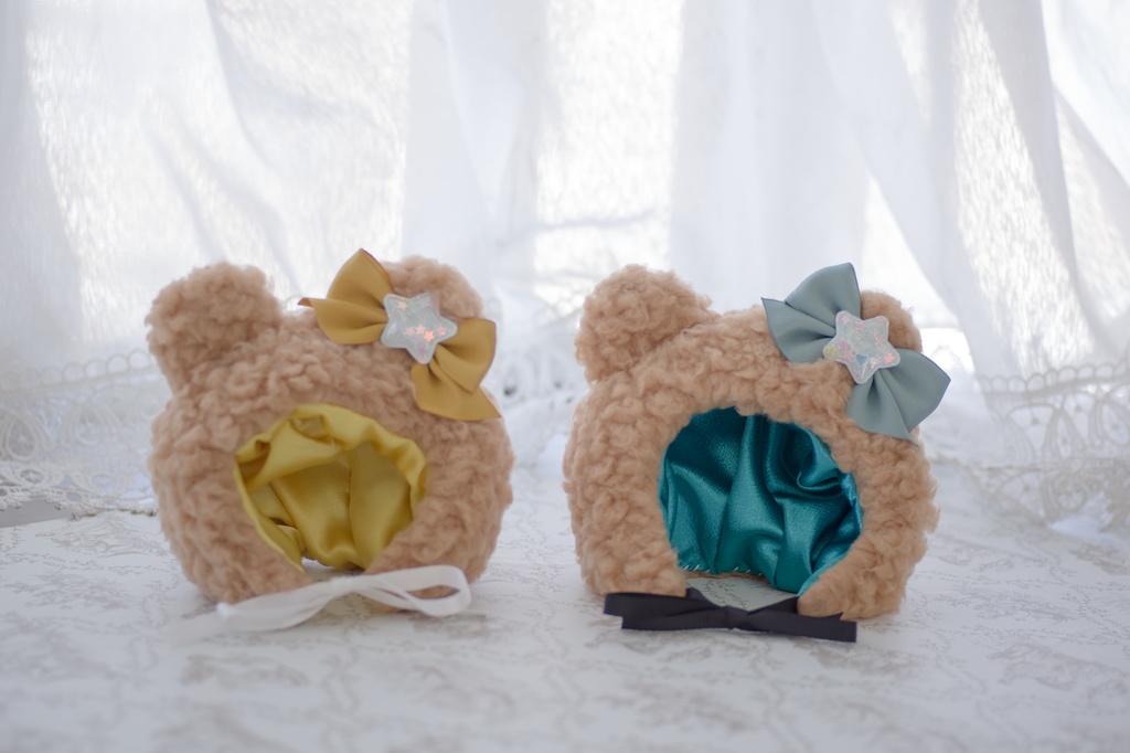 【ぬい用】くまさん頭巾(type-A