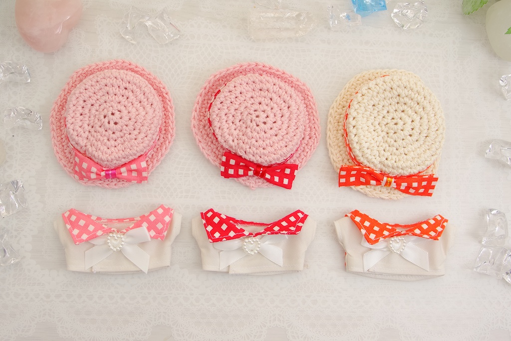 【ぱぺっと用】チェックセーラー服set(type-B)