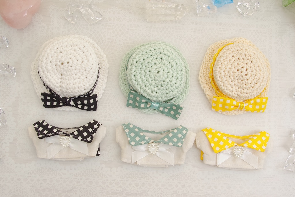 【ぱぺっと用】チェックセーラー服set(type-B)