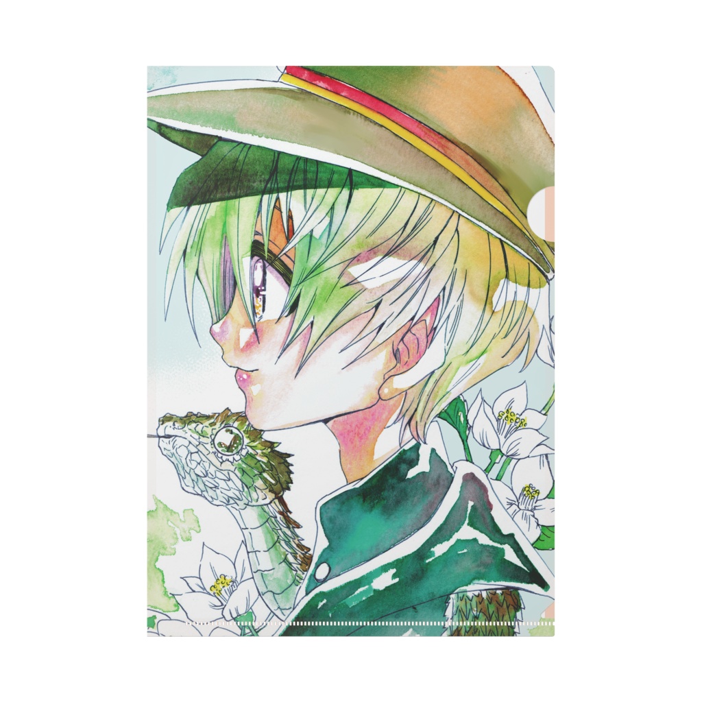 ブッシュバイパーとぼくとジャスミン畑でのんびりクリアファイル