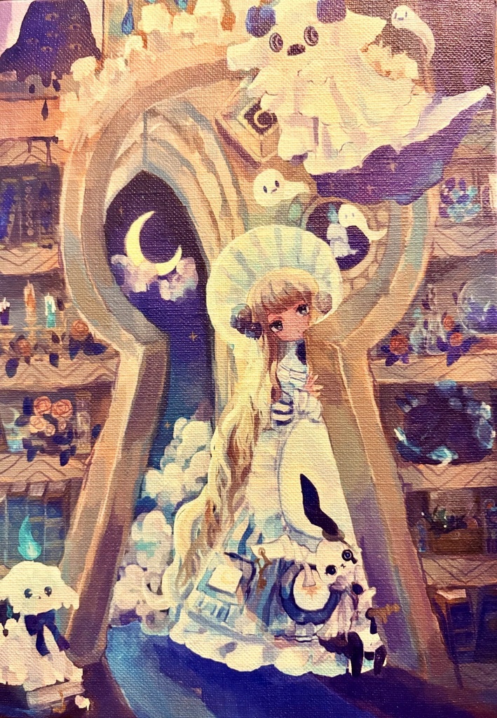 【キャンバス複製画】🗝🕯