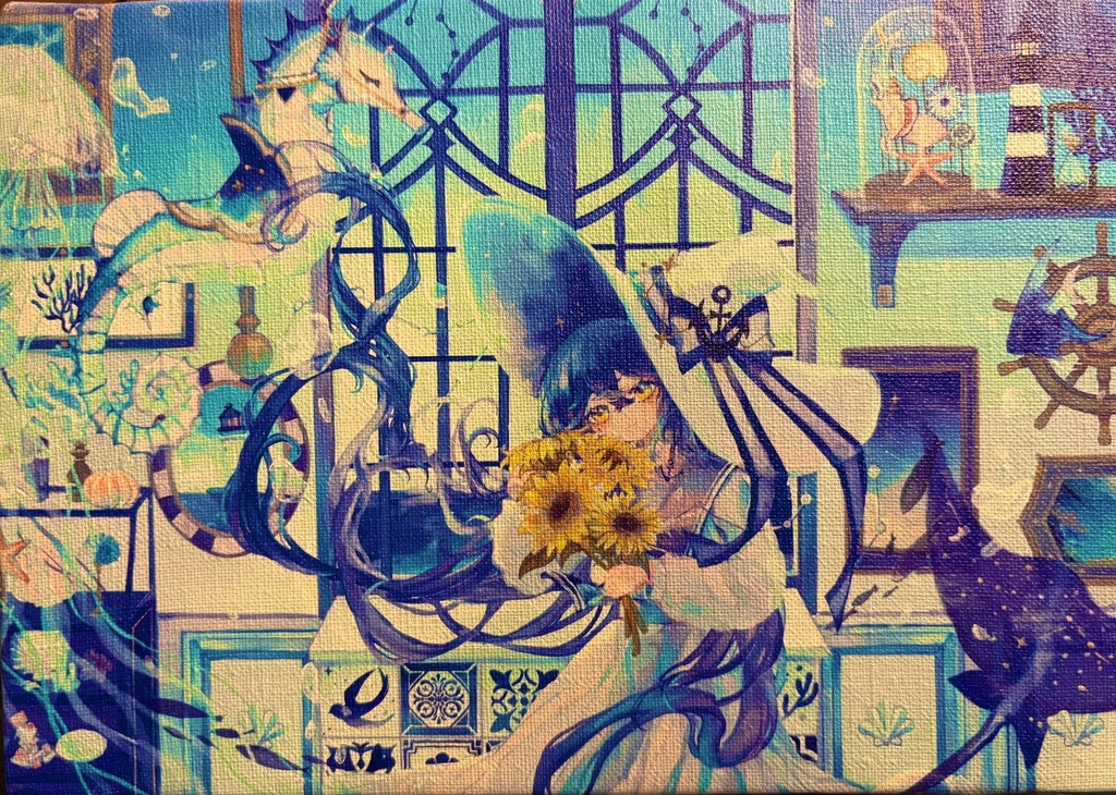 【キャンバス複製画】🌊🌻