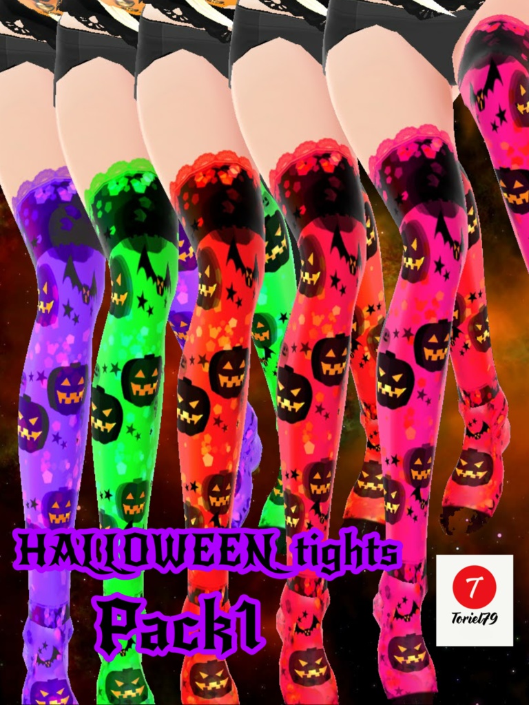 HALLOWEEN TIGHTS PACK 1(x9) toriel79
