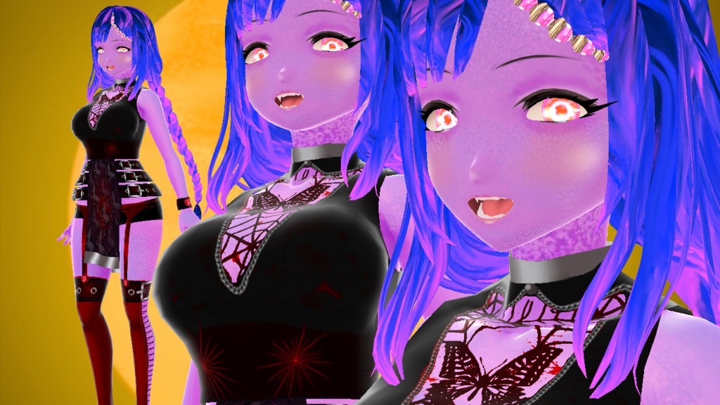 PURPLE FIRE HAIR toriel79