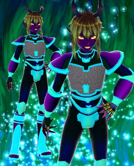 GAMER BLUE LIGHTNG COSTUME