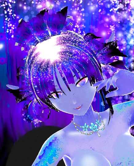 MERMAID PURLE SPARKLING HAIR toriel79 (custom item/side/extra)