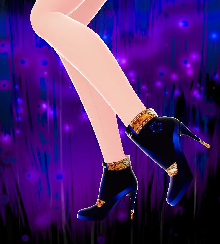 BLUE AND GOLD GALAXY SHOES toriel79 (custom item)