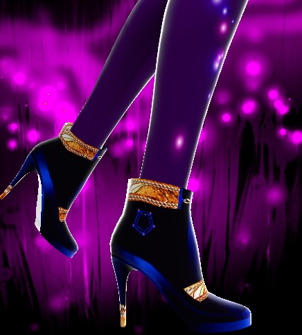 BLUE AND GOLD GALAXY SHOES toriel79 (custom item)