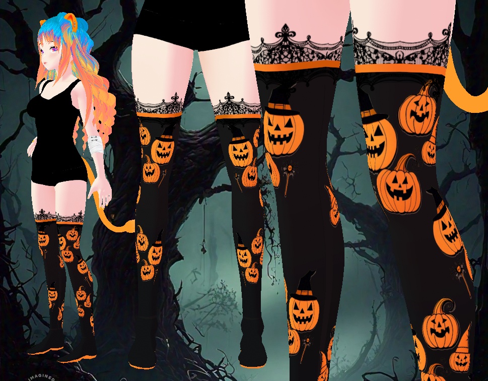 CALCETINES CALABAZA 2 toriel79 (custom item)