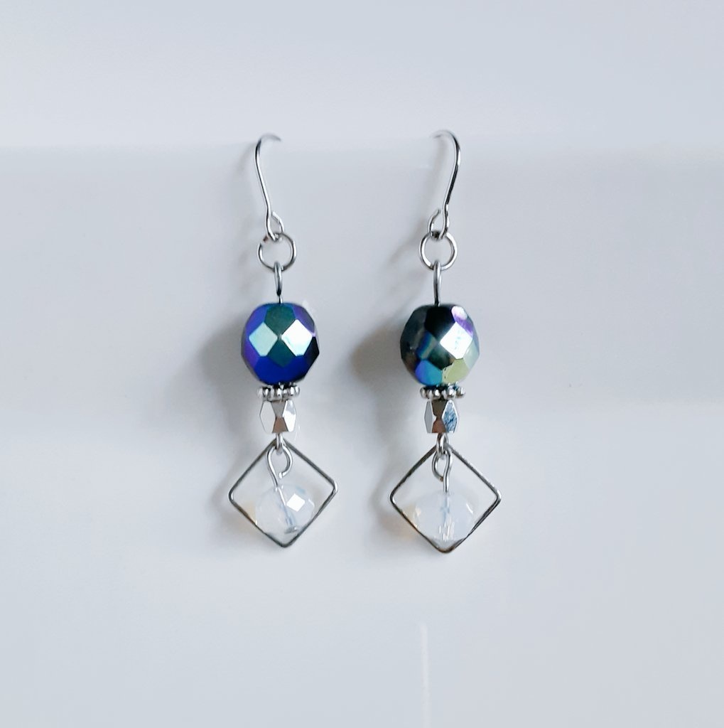 再販☆スクエアとモノトーンカラーのピアス/イヤリング