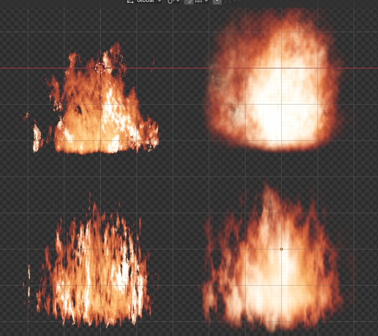 【blender】シェーダーノードで作った炎アニメ