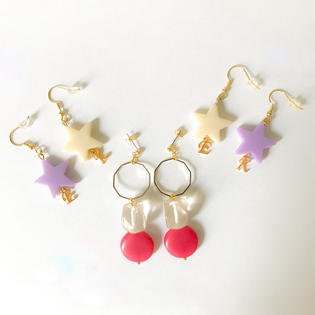 ハイキュー 瀬見白イメージ イヤリング ピアス N N N Affar Booth