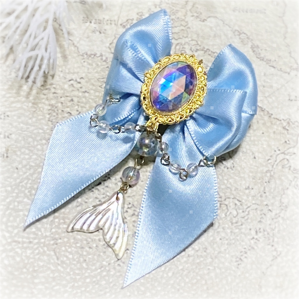 リボンクリップ　人魚