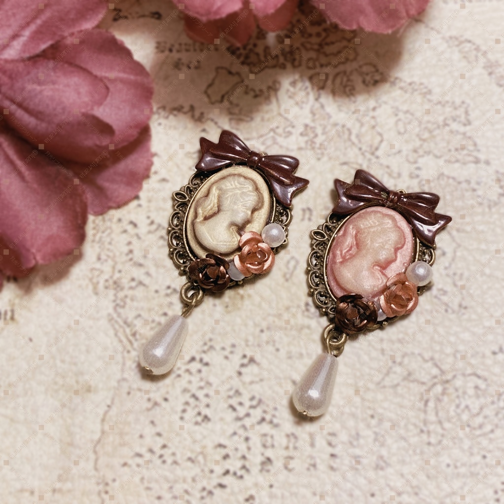 ブローチ　カメオショコラ