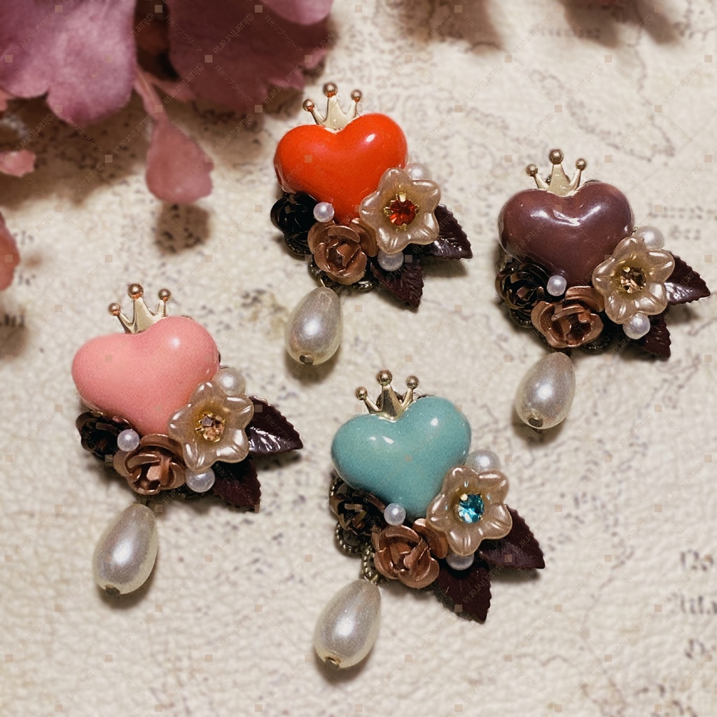 ブローチ　ハートショコラ