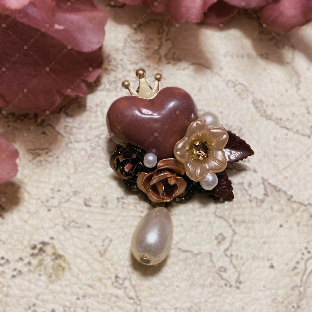 ブローチ ハートショコラ