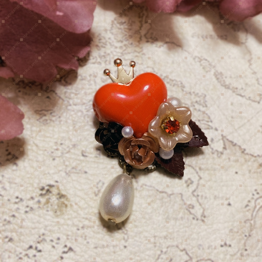 ブローチ ハートショコラ