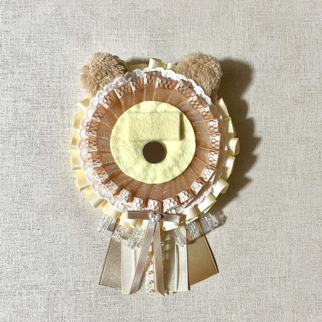 くま耳付きロゼット(イエロー)