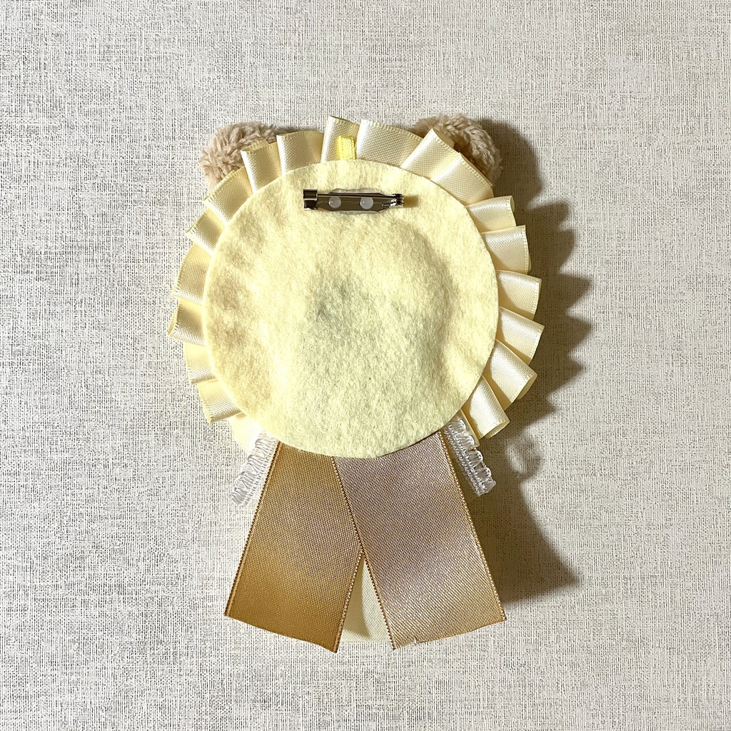 くま耳付きロゼット(イエロー)